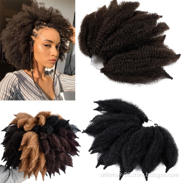 Marley Afro curl marley braid hair Top Quality Ombre Marley Braids Faux Locs Braiding Hair Synthetic Crochet Hair Extensions